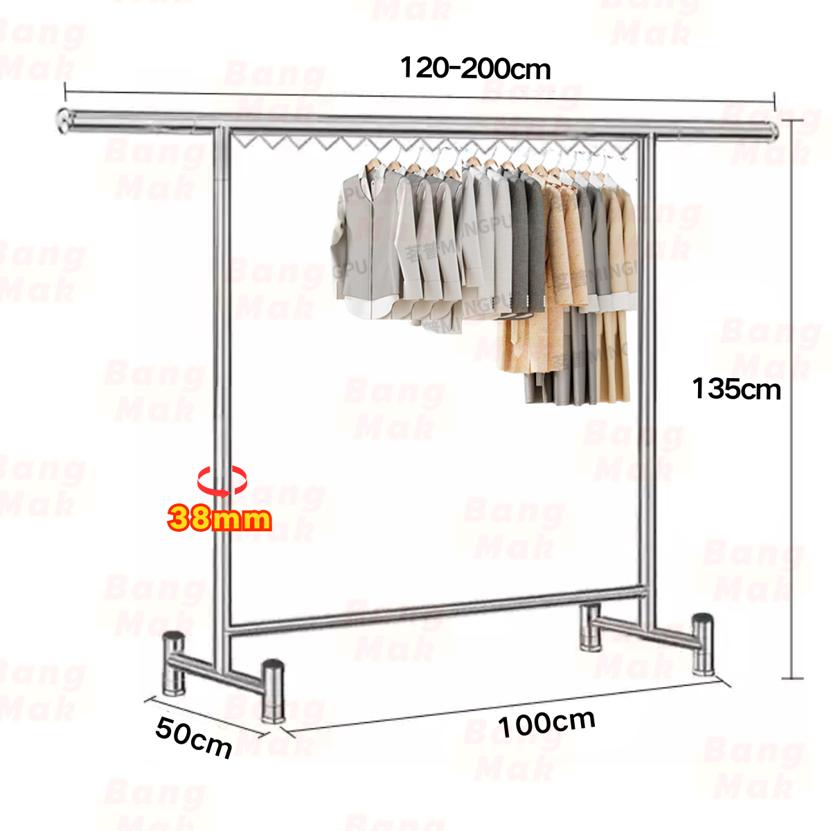 single clothes rack